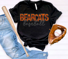 Faux-Sequin Bearcats Baseball