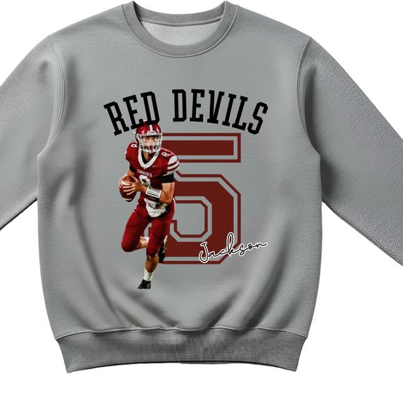 (YourTeam) Photo/Number - ANY SPORT/words Available - email photo to kassi@msoshop.com