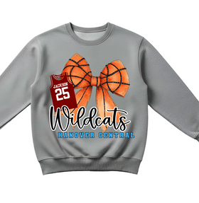 (YourTeam) Basketball Coquette Bow (many personalization options)