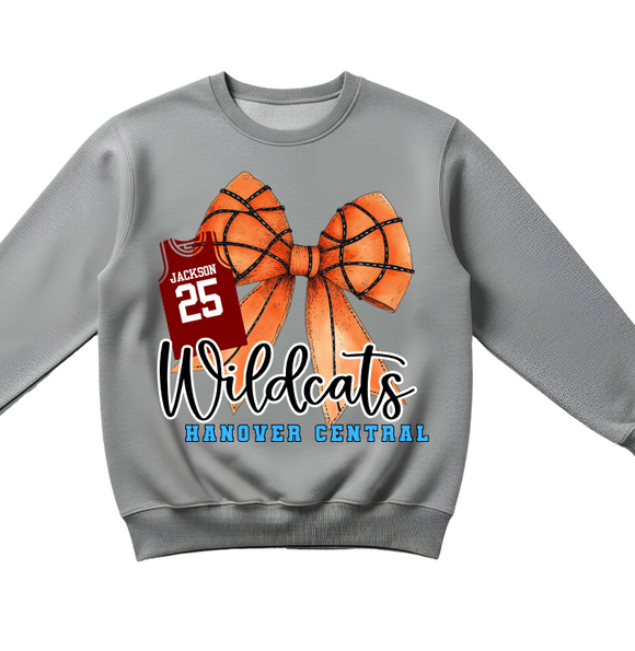 (YourTeam) Basketball Coquette Bow (many personalization options)