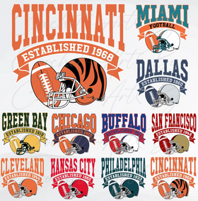 8th Day of Christmas Arch Football Mascots (include team in personalization box)