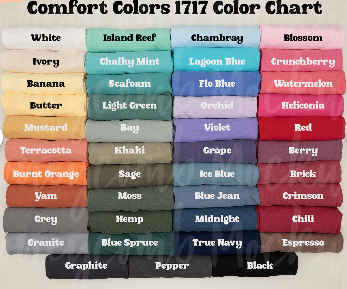 Your Team Varsity Back Tee (comfort colors)