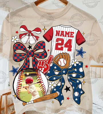 All American Baseball Photo (Colors CANNOT be changed)