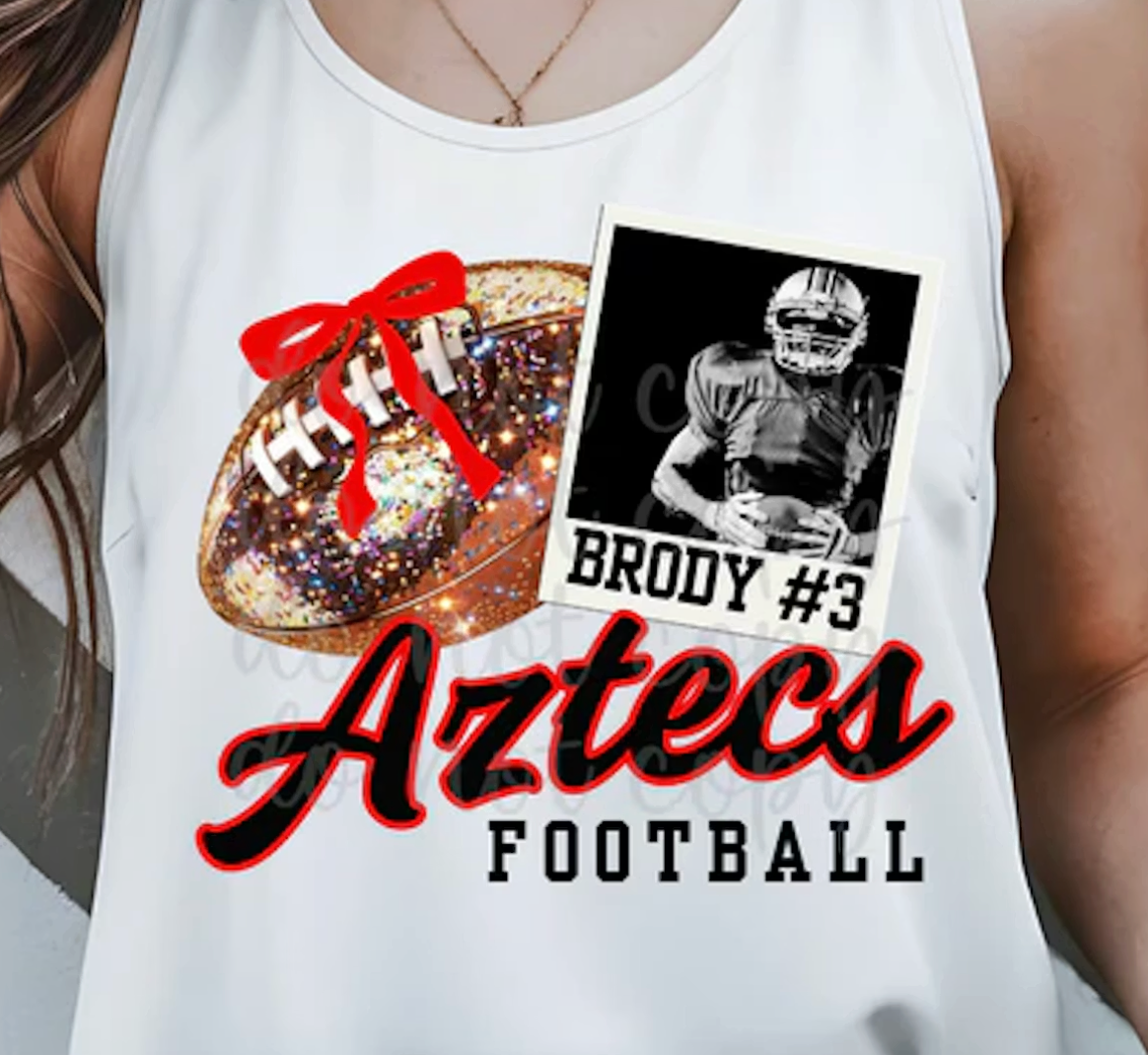 Sparkle Football Photo Tee