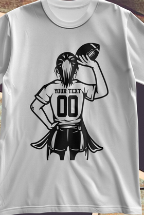 Personalized Flag Football Girl