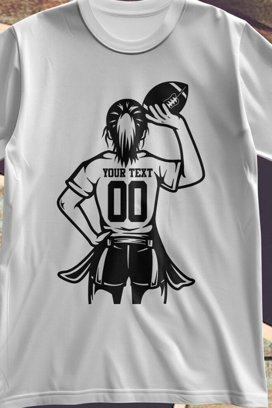 Personalized Flag Football Girl