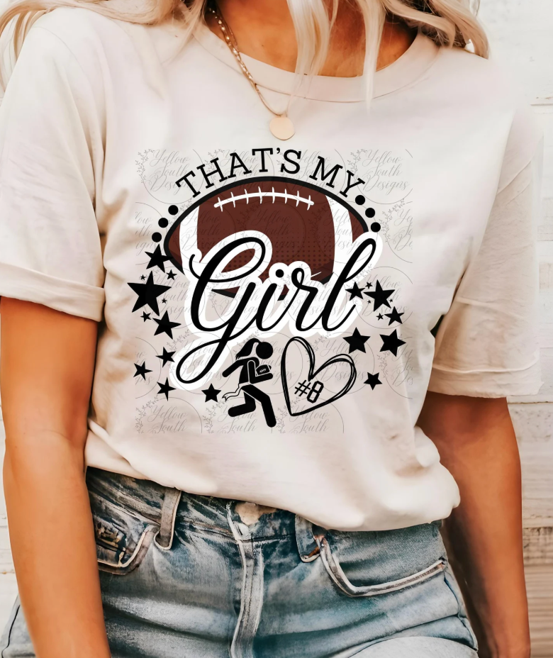 Personalized That's My Girl Flag Football