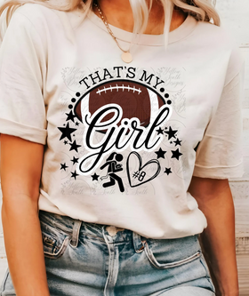 Personalized That's My Girl Flag Football