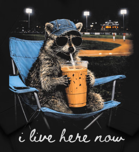 IN STOCK - I Live here now (black tee)
