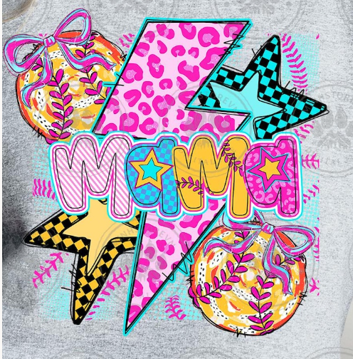 IN STOCK - Softball Mama (on Hot PINK)