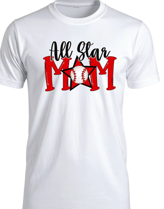 All-Star Mom - send note at checkout to change ink color, but text cannot change