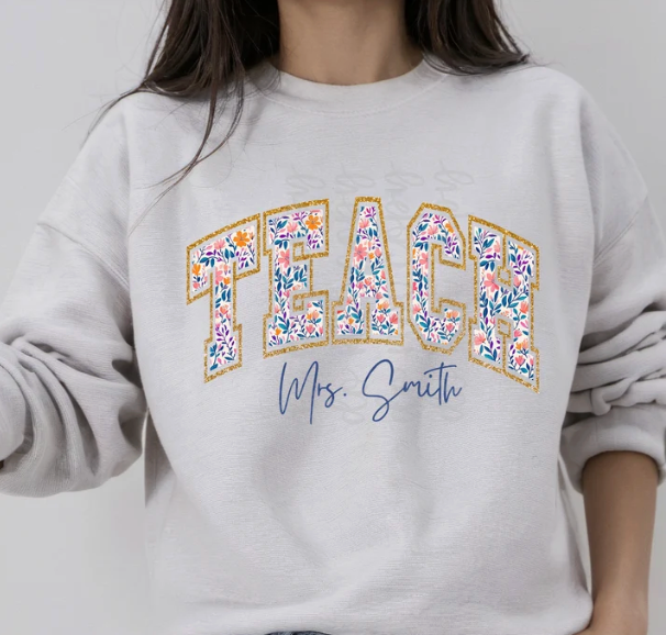Customized Floral Teach