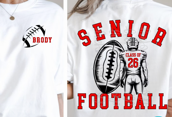Senior Football Silhouette