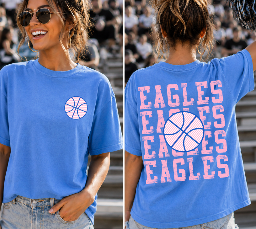 (YourTeam) Preppy Seersucker Basketball (DO NOT SELECT Back- this is a front/back design by default)