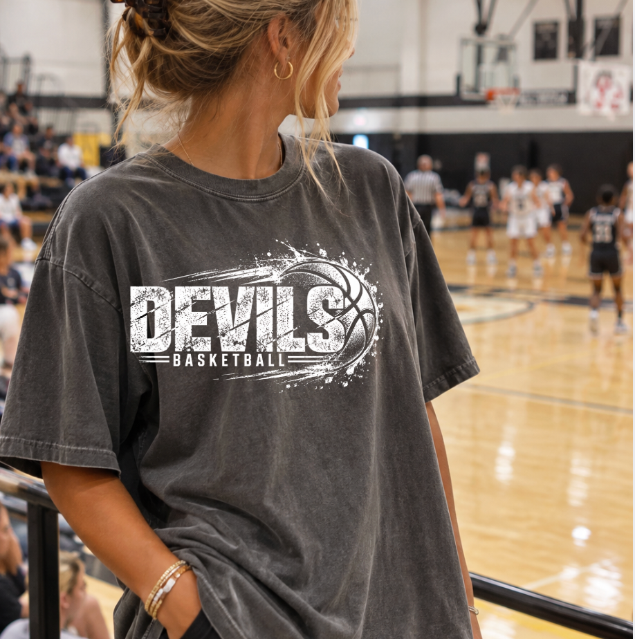 (Your Team) Basketball Distressed Grunge
