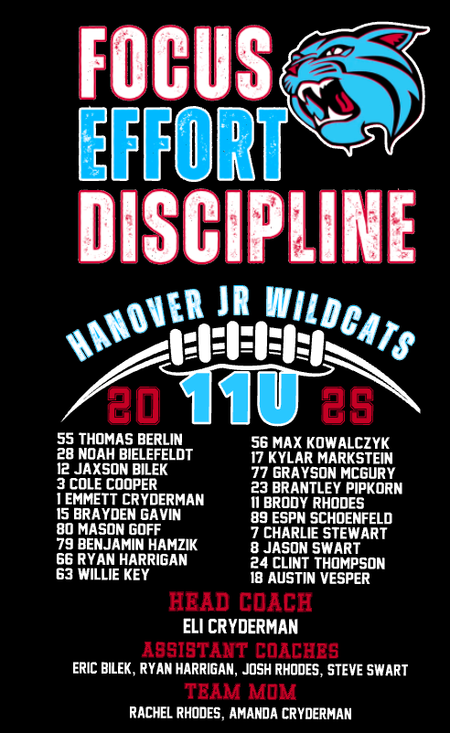 Hanover Wildcats 11U Tee- 2025