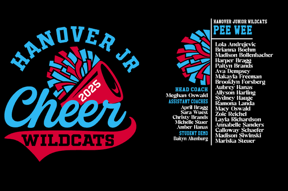 Hanover Wildcats Cheer Tee 2025