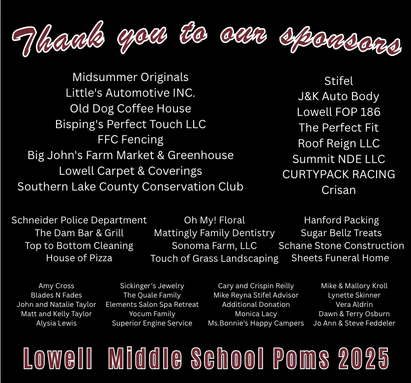 Devils Poms Sponsor Tee 2025