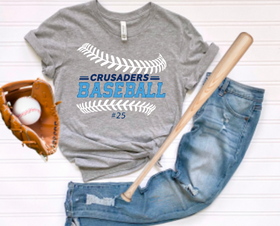 Crusaders Baseball Personalized Laces