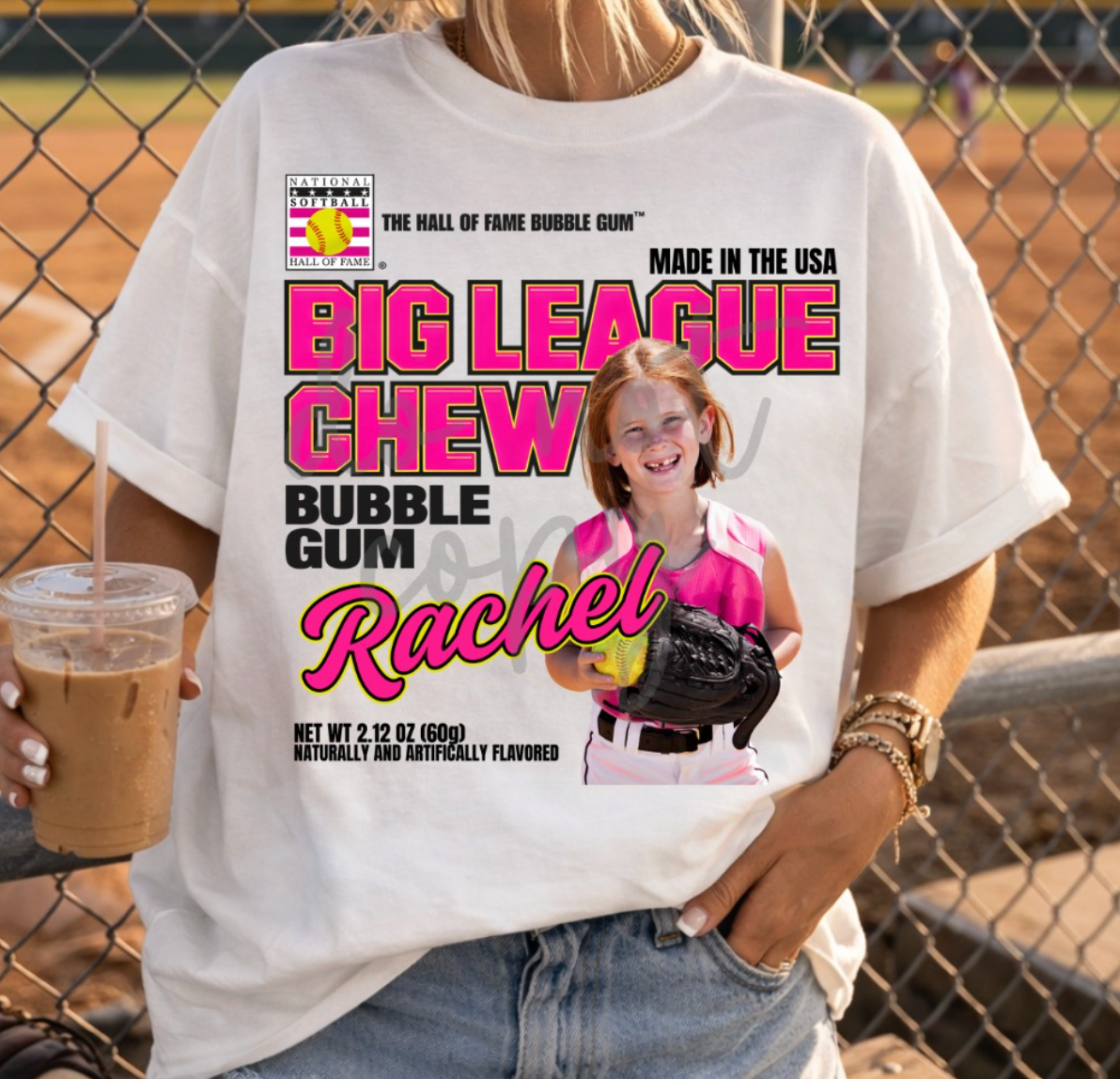 Custom Big League Photo Tee (COLORS AS SHOWN)