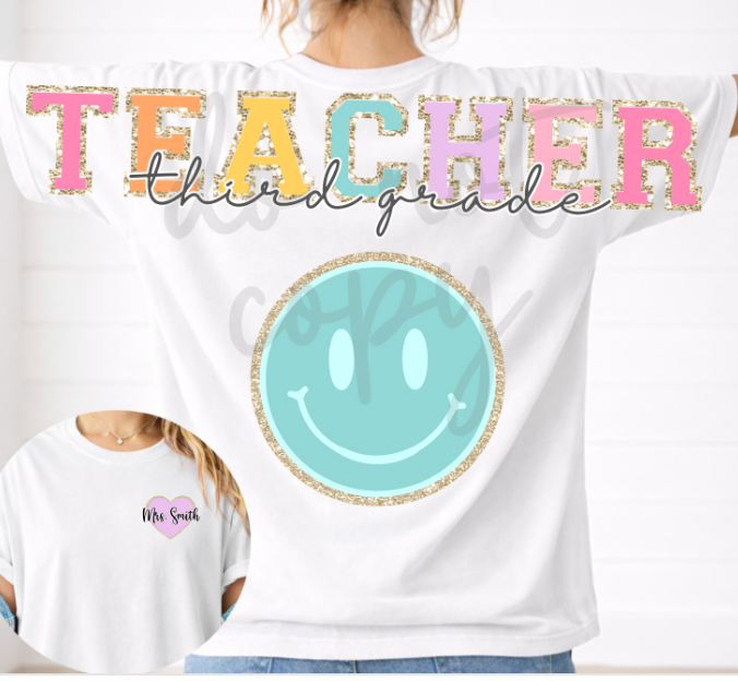 Personalized Teacher Varsity Back