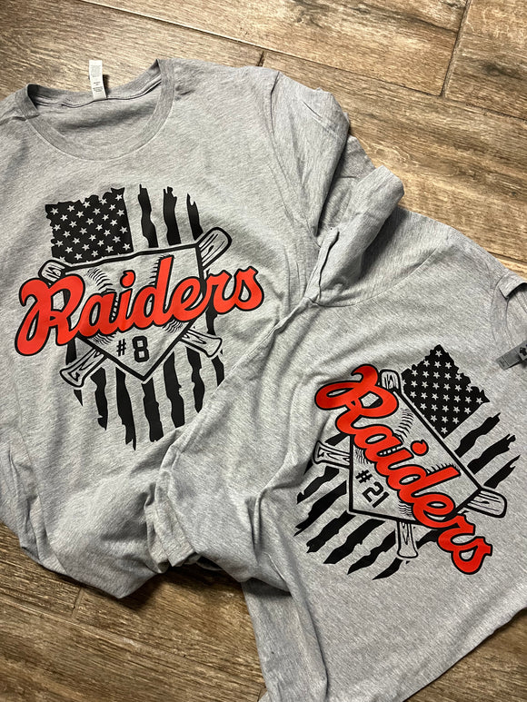 Baseball/Softball Flag Tee of the Week (include team name, ink color and # in personalization box)