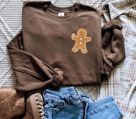 Little Gingerbread w/Coffee Crewneck