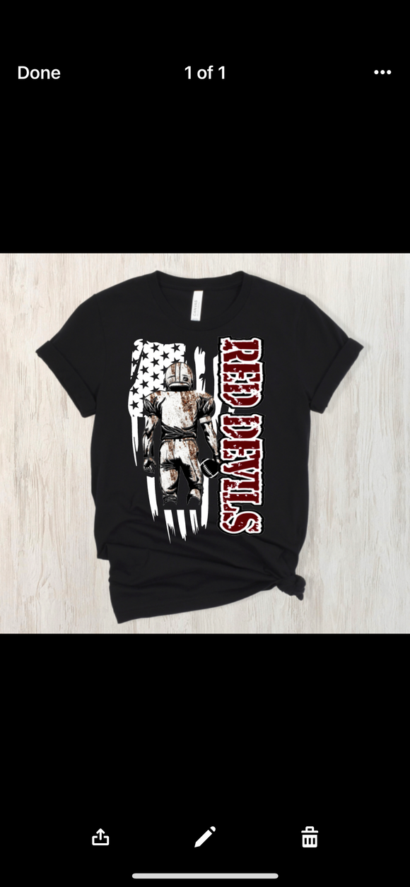 Colorful Football Flag and Number Special