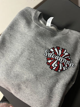 Personalized Pom Sweatshirt (include colors and name in personalization box)