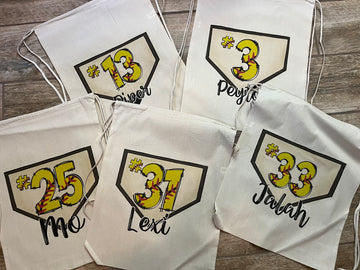 Baseball/Softball Drawstring Backpack