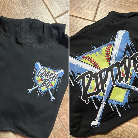 Softball Drip Bats Special (include 2 colors and personalization info in box)