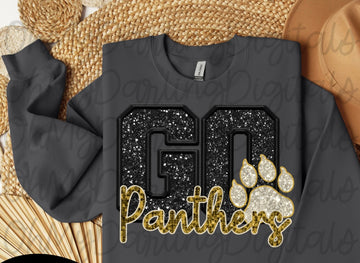 Faux-Sequin Panthers