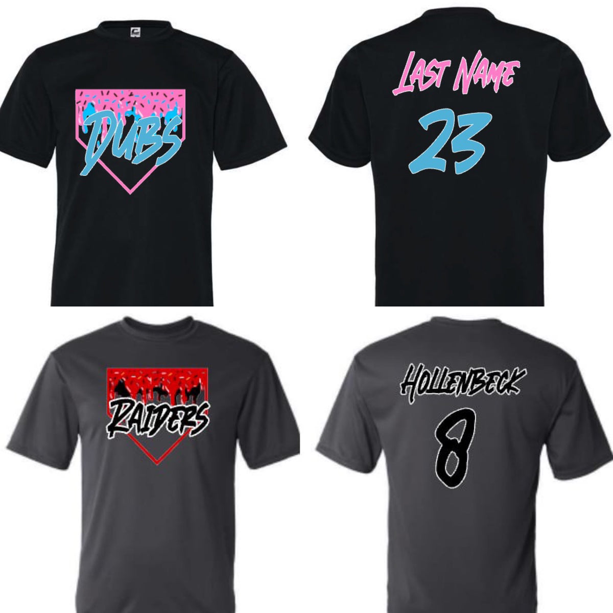 Team Drip Proof (in box include team name, shirt color, 2 drip colors and text color)