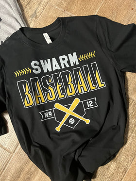 Crossed Bats Baseball Stack Special (Include Team Name, Number and 2 colors in personalization box) - 0