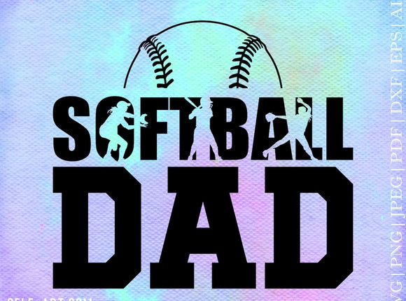 Softball Dad Silhouette