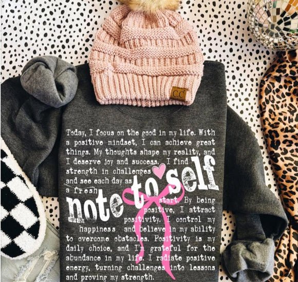 Note to Self Crewneck