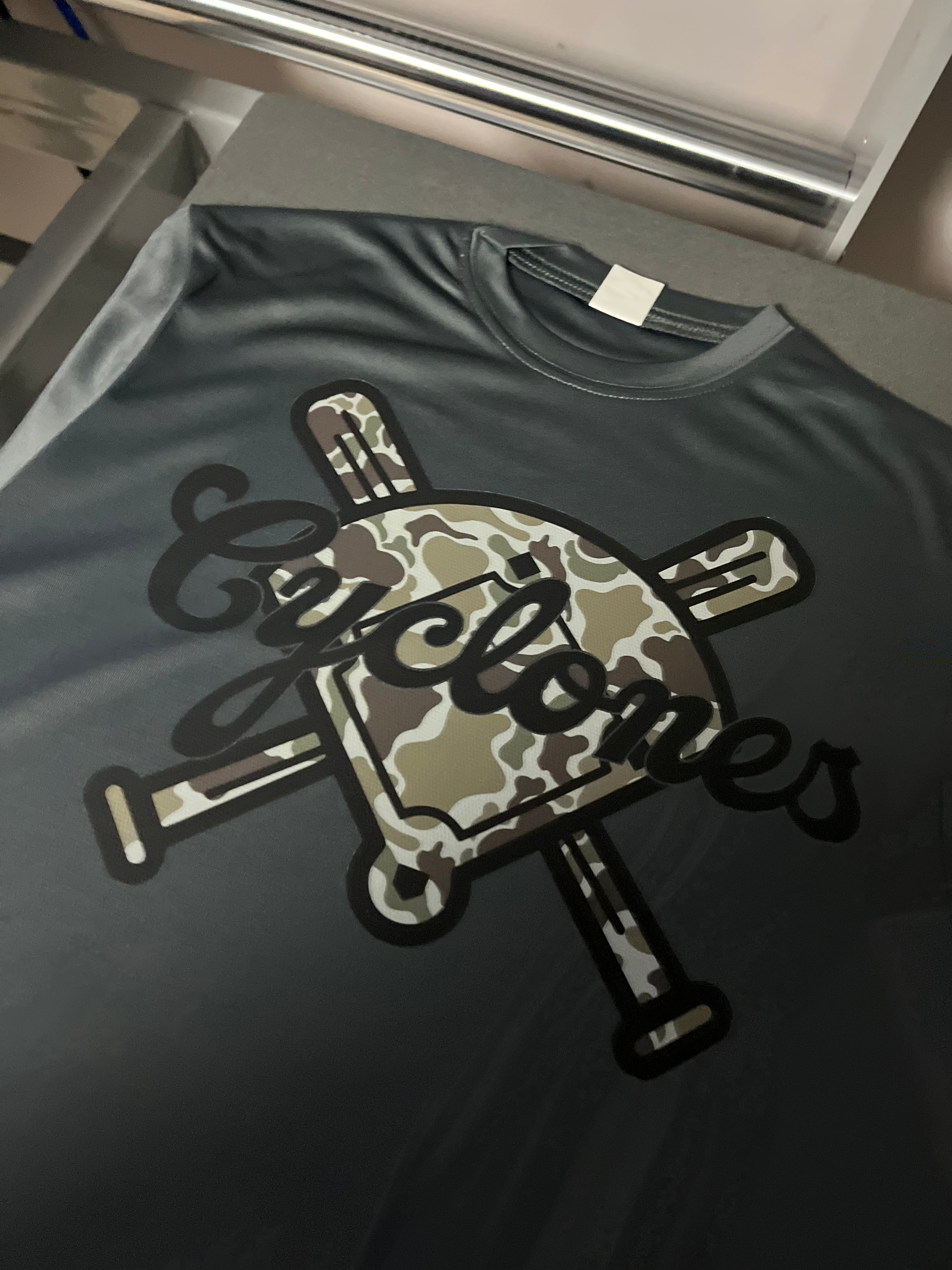 Camo Baseball/Softball Hoodie (Include team name in personalization box)