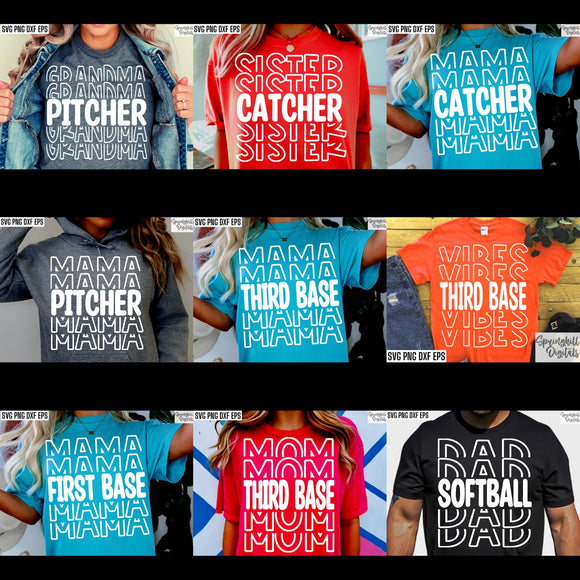 Custom Sports Split Stack (include position and any ink color requests in personalization box)