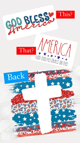 Patriotic Cross (choose the front design)