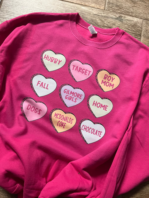 Conversation Heart Crewneck Special