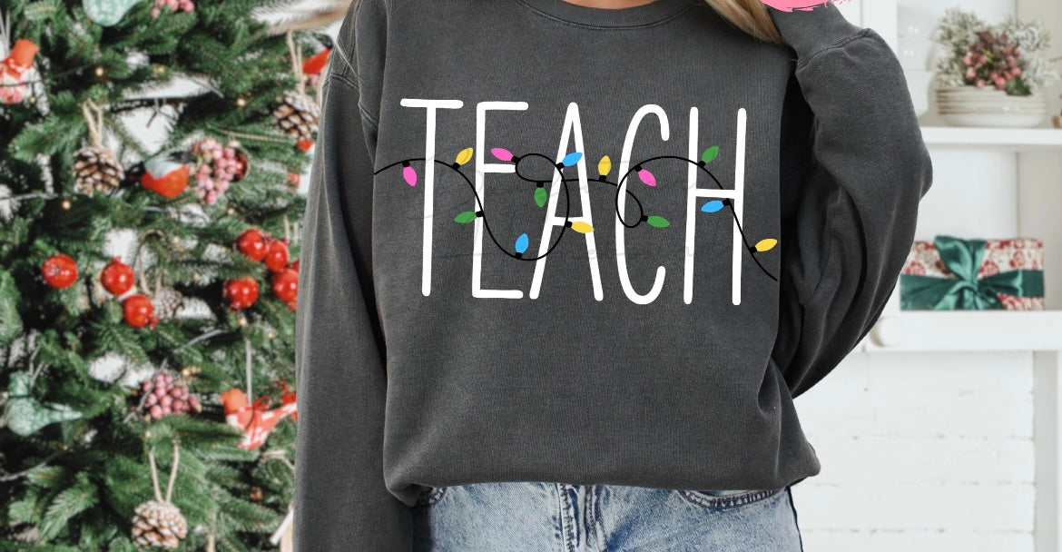 Teach Crewneck (on charcoal)