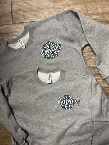 Personalized Pom Sweatshirt (include colors and name in personalization box) - 0