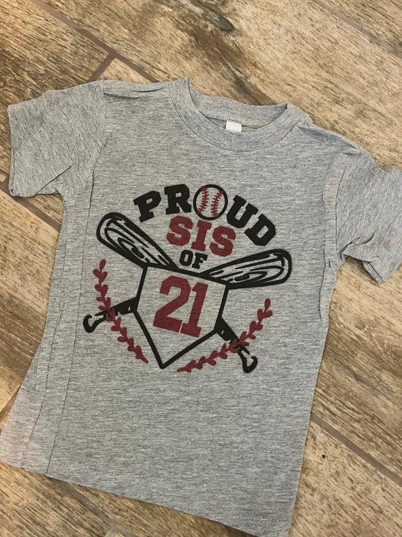 Baseball/softball siblings (can include ink color changes in personalization box)