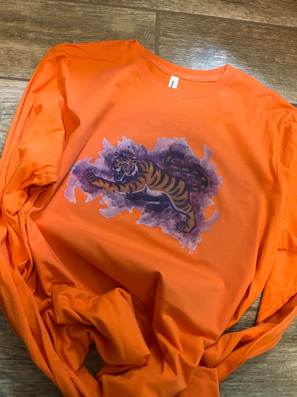 XL Long Sleeve Tiger Splash