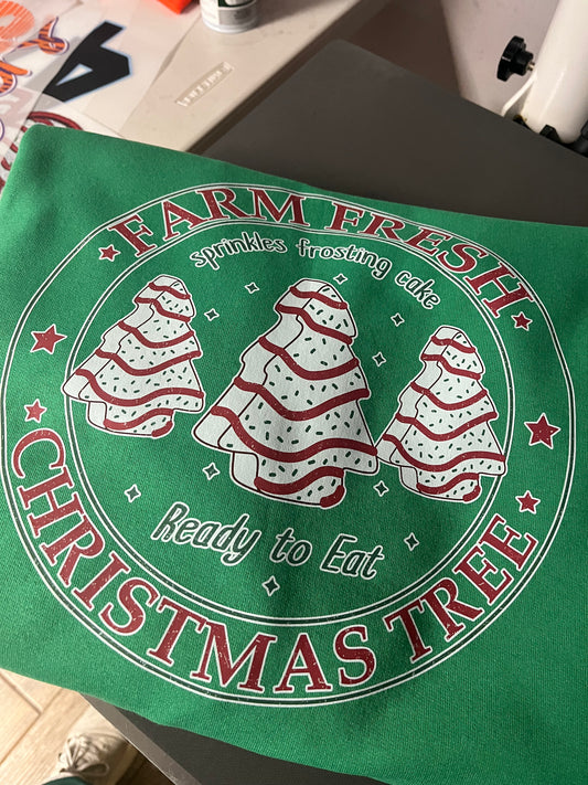 Farm Fresh Christmas tree cake