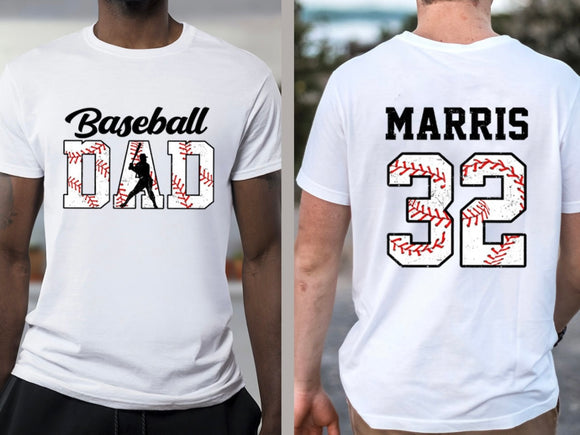Baseball Dad- Name and #