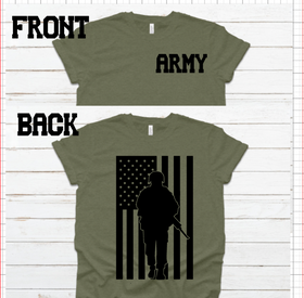 Military- Army Flag Silhouette