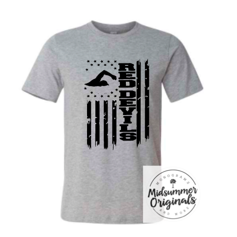 Red Devils Swimming Flag (Personalize any team)