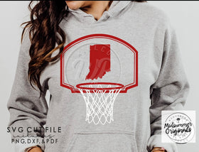 Indiana Basketball and Hoop