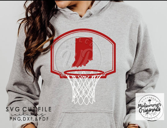 Indiana Basketball and Hoop